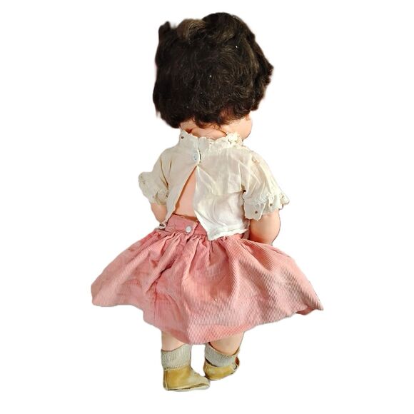 Vintage 1950s Effanbee 18” All-Vinyl Toddler Doll – Rooted Hair, Sleep Eyes - Picture 2 of 4